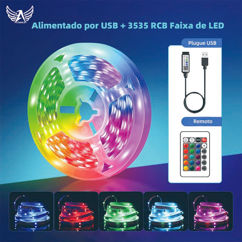 Fita LED RGB Altomex com USB para iluminação de fundo de PC e TV da Vapto